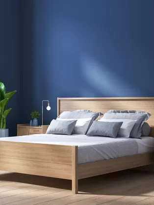 Summers blue bedroom design idea  