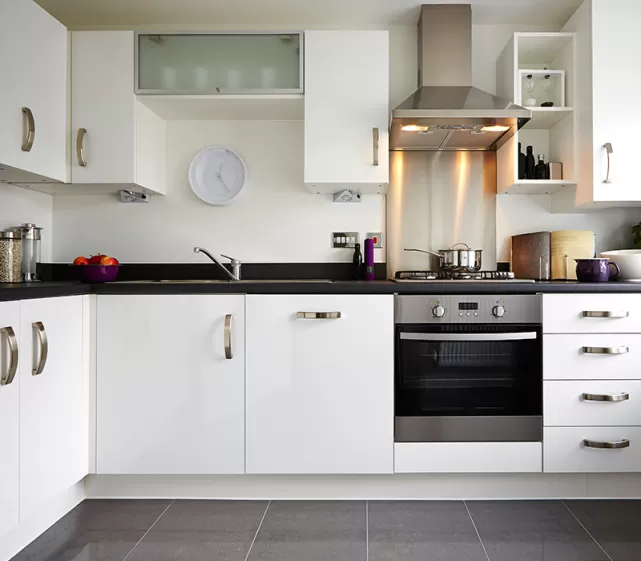 Pristine white kitchen design idea