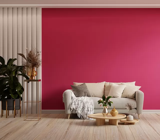 Lively pink living room design idea 